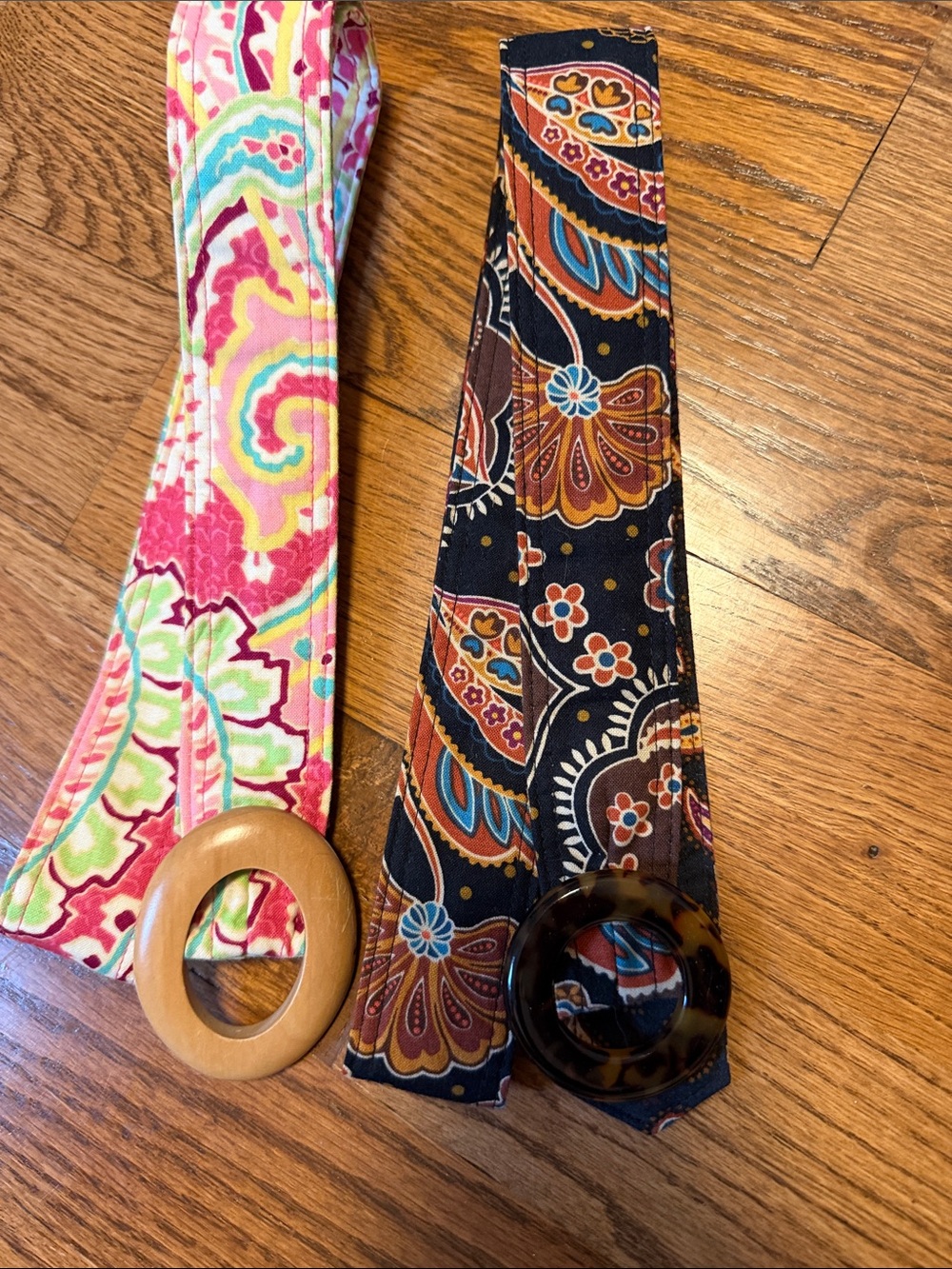 Vera Bradley fabric belts - bundle of 2 in Capri Melon and Kensington